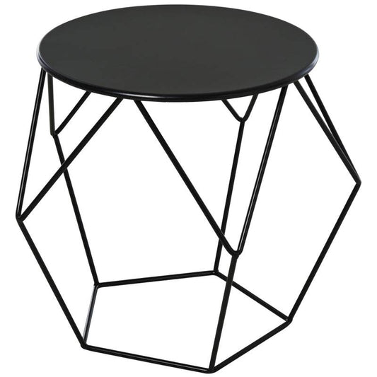 Couchtisch im Industrie-Design, Couchtisch, Metalltisch, Schwarz - Palo24
