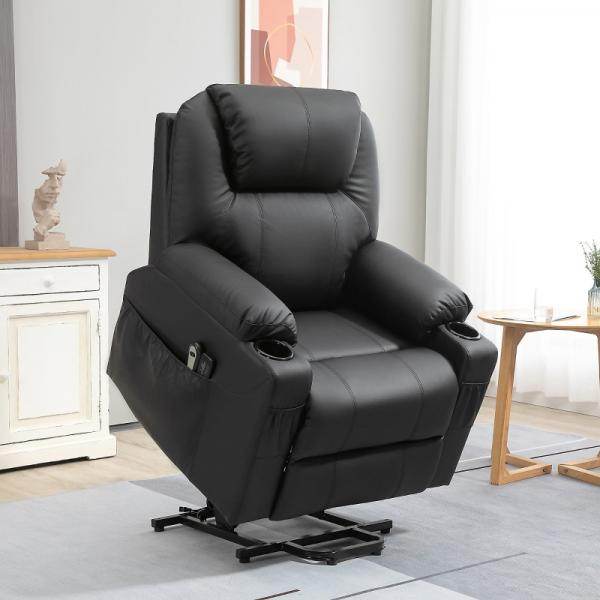 Massagesessel neigbare Rücklehne 8 Massagemodi schwarz - Palo24