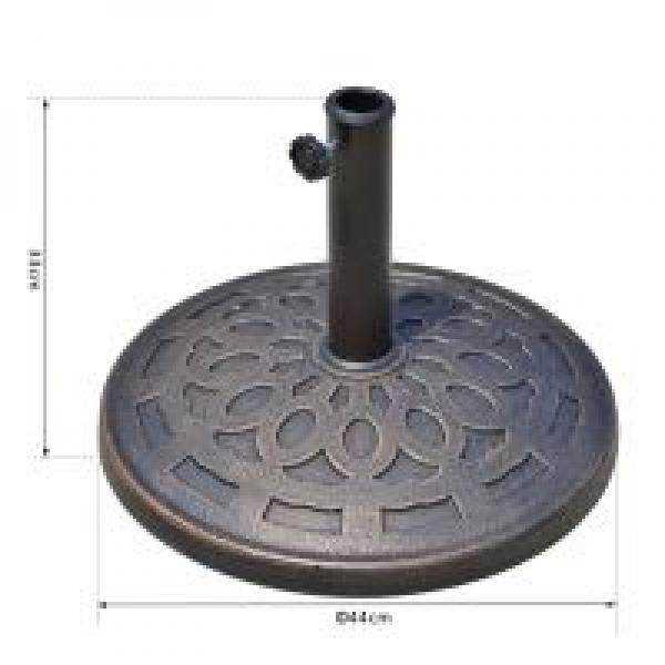 Schirmständer Sonnenschirmfuss rund 38/48mm Bronze - Palo24