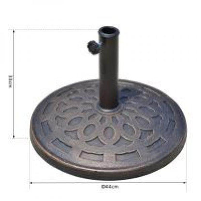 Schirmständer Sonnenschirmfuss rund 38/48mm Bronze - Palo24