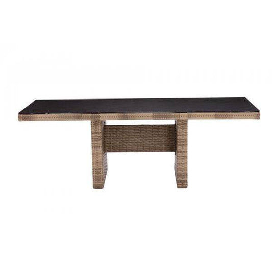 Esstisch Turin« Wangentisch Gartentisch 220x100cm Spraystone Natur - Palo24
