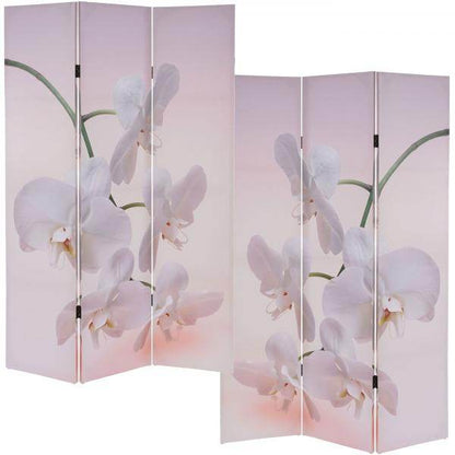 Foto-Paravent T233, Paravent Trennwand FSC-zertifiziert 180x120cm ~ Orchidee - Palo24