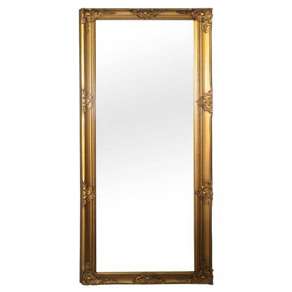 Wandspiegel Holz gold ca.80 x 180cm mit Facettenschliff im Glas Antik-Stil barock - Palo24