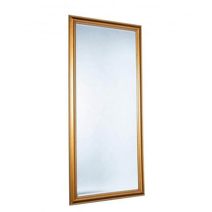Wandspiegel Holzrahmen schlicht gold 80x180cm Spiegel mit Facettschliff - Palo24