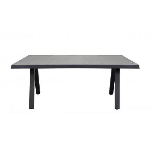 Dining Keramik Esstisch Stativ-Fuß schwarz 200x100x75cm Gartentisch - Palo24