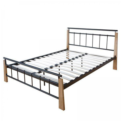 Metallbett 160x200cm Bettgestell Doppelbett 5072 schwarz - Palo24