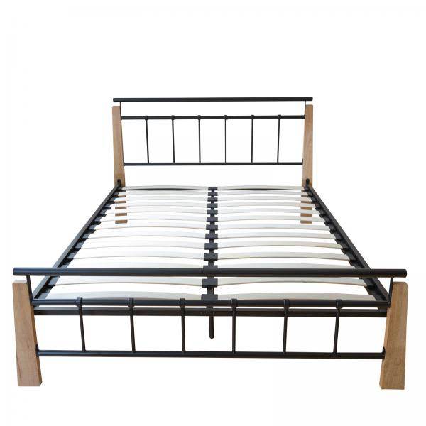Metallbett 160x200cm Bettgestell Doppelbett 5072 schwarz - Palo24