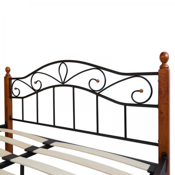 Metallbett 180x200 cm Doppelbett Bettrahmen + Lattenrost 920 schwarz - Palo24