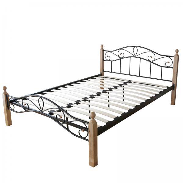 Metallbett 160x200cm Bettgestell Doppelbett 920 schwarz - Palo24