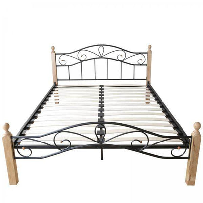 Metallbett 160x200cm Bettgestell Doppelbett 920 schwarz - Palo24