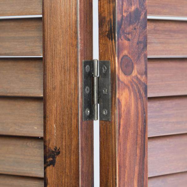 3 fach Paravent Raumteiler 043 Holz braun - Palo24