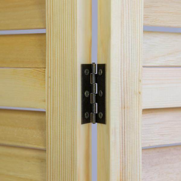 3 fach Paravent Raumteiler Trennwand Holz natur - Palo24