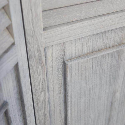 3 fach Paravent Raumteiler 045 Holz grau - Palo24