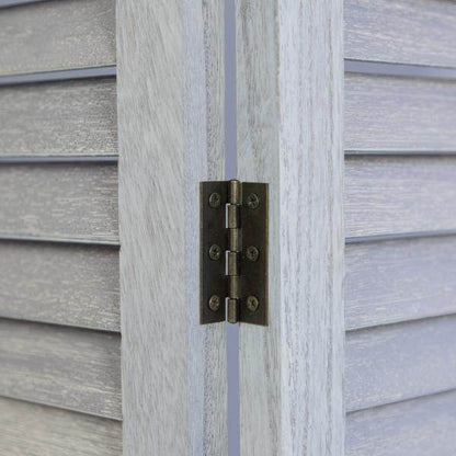 3 fach Paravent Raumteiler 045 Holz grau - Palo24