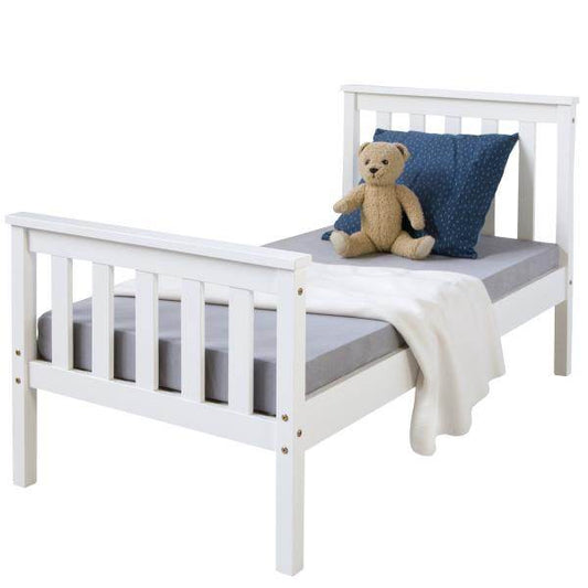 Juniorbett Kinderbett Jugendbett Holzbett Bettgestell 70x140 weiss Holzbett - Palo24