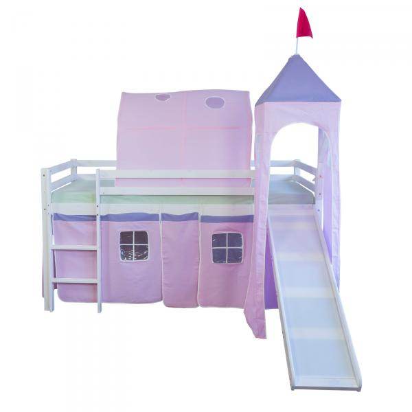 Tunnel für Hochbetten Bettzelt Bettdach Spieltunnel Höhle Kinderbett Pink - Palo24