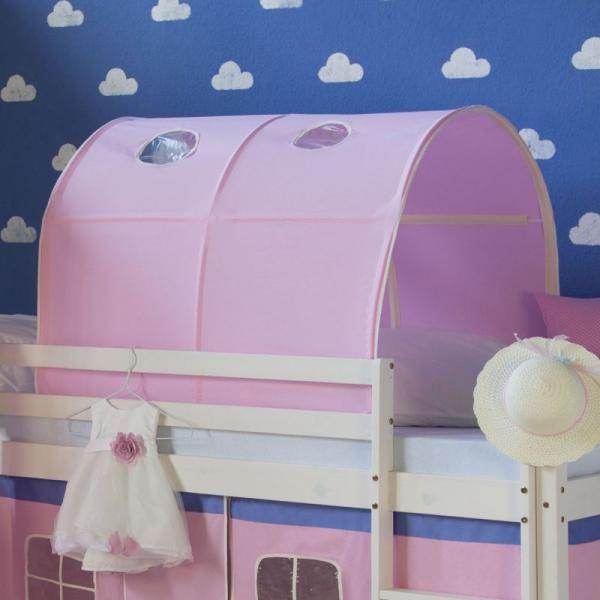 Tunnel für Hochbetten Bettzelt Bettdach Spieltunnel Höhle Kinderbett Pink - Palo24