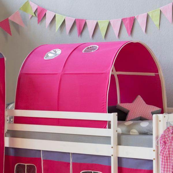 Tunnel für Hochbetten Rot Bettzelt Bettdach Spieltunnel Höhle Kinderbett - Palo24