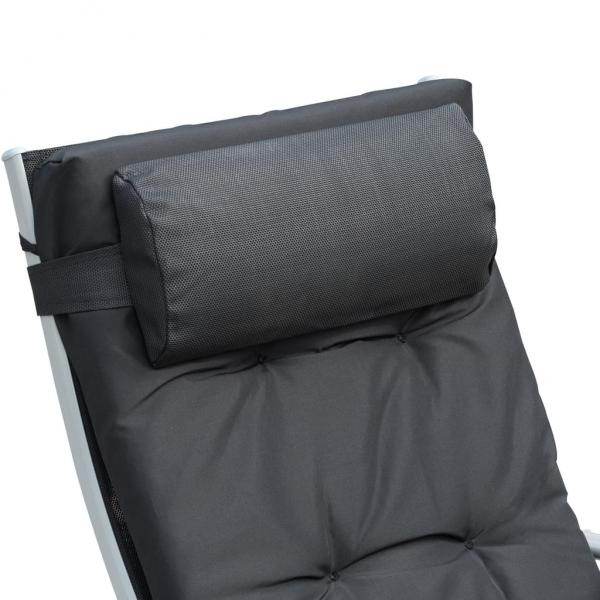 Sonnenliege Strandliege Gartenliege 7-stufig Verstellbar Klappbar Metall Schwarz - Palo24