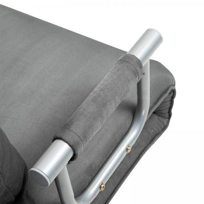 2er-Sofa mit Schlaffunktion, Schlafsofa mit Verstellbarer Rückenlehne Grau - Palo24