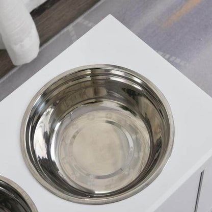 Hunde Fressnapf mit Staumraum 2 Näpfen Futterstation Katzenapf - Palo24