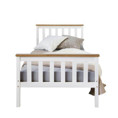 Jugendbett Einzelbett Bettgestell 90x200 weiss Tagesbett Holzbett - Palo24