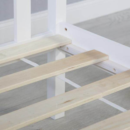 Jugendbett Einzelbett Bettgestell 90x200 weiss Tagesbett Holzbett - Palo24