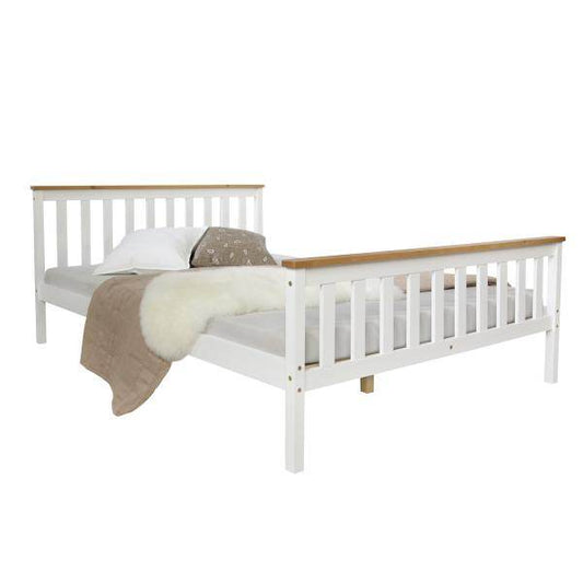 Futonbett 140x200 weiss Holzbett Doppelbett - Palo24