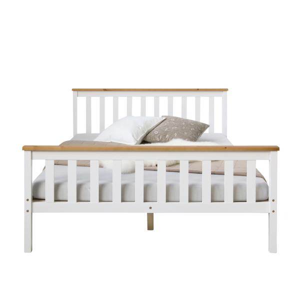 Futonbett 140x200 weiss Holzbett Doppelbett - Palo24