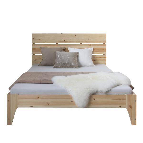 Doppelbett Holzbett Bettgestell Futonbett 140x200 natur Kiefer - Palo24