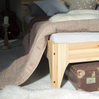 Doppelbett Holzbett Bettgestell Futonbett 140x200 natur Kiefer - Palo24