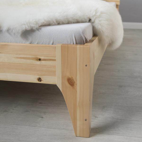 Doppelbett Holzbett Bettgestell Futonbett 140x200 natur Kiefer - Palo24
