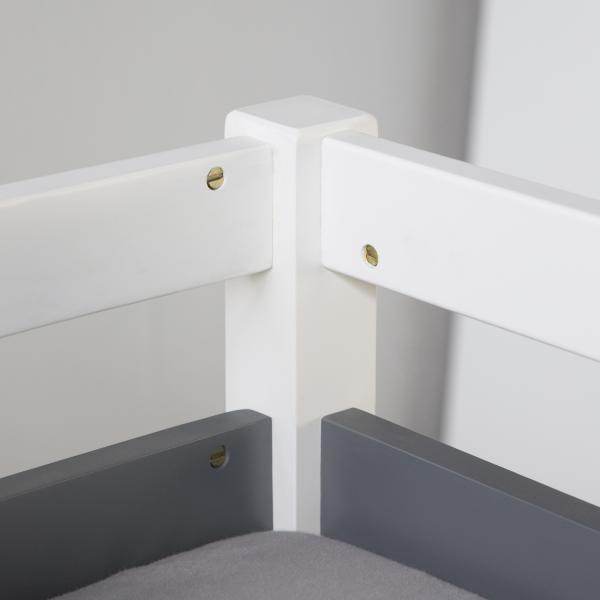 Hochbett Kinderbett 90x200 Weiss Schreibtisch Funktionsbett Jugendbett - Palo24