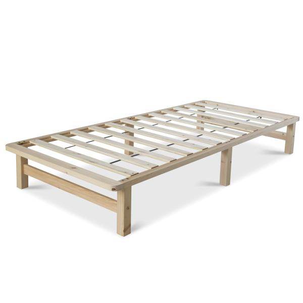 Palettenbett 90x200 cm Massivholzbett Palettenmöbel Bett Holzbett Futonbett - Palo24