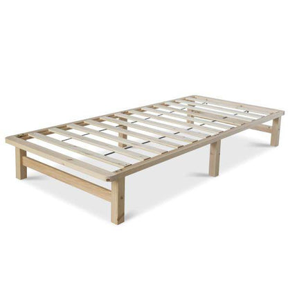 Palettenbett 90x200 cm Massivholzbett Palettenmöbel Bett Holzbett Futonbett - Palo24
