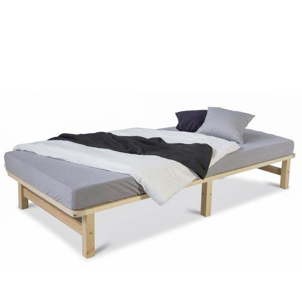Palettenbett 90x200 cm Massivholzbett Palettenmöbel Bett Holzbett Futonbett - Palo24