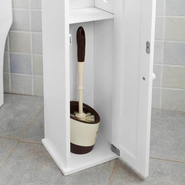 Toilettenpapierhalter | Toilettenpapier Aufbewahrung | Badezimmerschrank Weiss - Palo24
