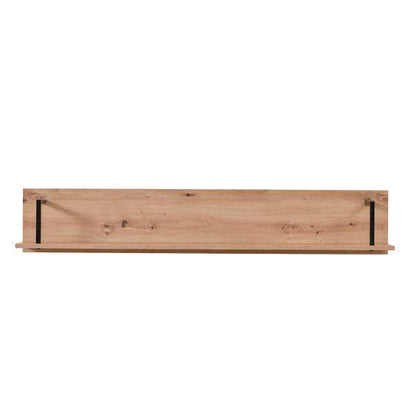 Wandregal Hängeregal Holzregal Metall Schwarz Natur Industrial Style Küchenregal - Palo24