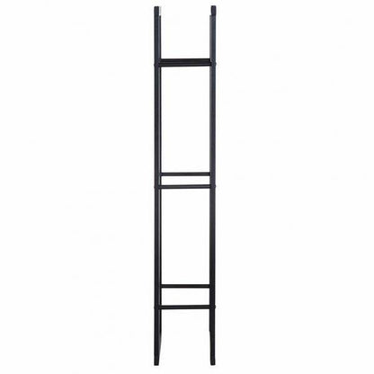 Feuerholzregal Kaminholzablage Kaminholzständer Kaminholzhalter 100kg Stahl Schwarz - Palo24