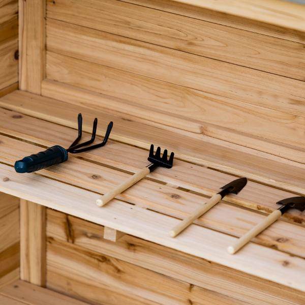 Gartenschrank mit Unterschrank Holz Geräteschrank Geräteschuppen - Palo24