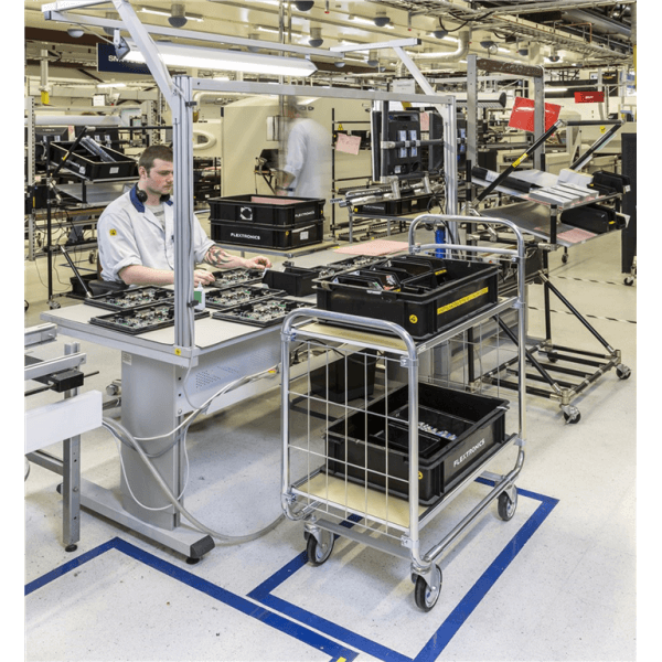 ESD-Wagen Etagenwagen bis 250kg belastbar 4 Lenkrollen - Palo24