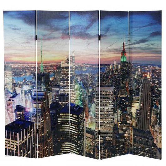 LED-Paravent Trennwand Raumteiler New York, Timer, netzbetrieben 180x200cm, 30 LEDs - Palo24
