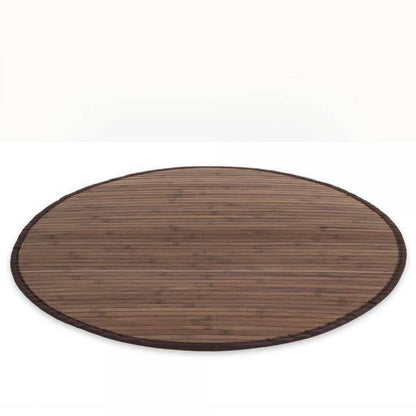 Bambusmatte Bambusteppich 150 cm rund dunkelbraun Bambus Teppich - Palo24