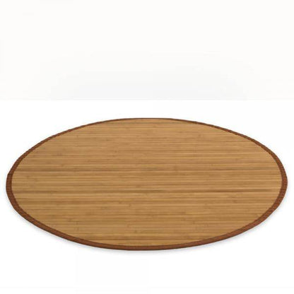 Bambusmatte Bambusteppich 120 cm rund braun Bambus Teppich - Palo24