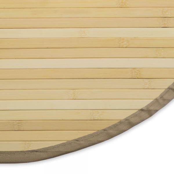 Bambusmatte Bambusteppich 90 cm rund natur Bambus Teppich - Palo24