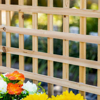 Pflanzkasten mit Rankgitter Blumenkasten Rankkasten Natur - Palo24