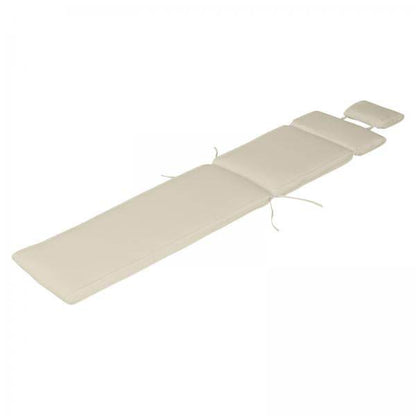 Liegenauflage Liegenpolster abnehmbar Bezug Cremeweiss 198 x 53 x 5 cm - Palo24
