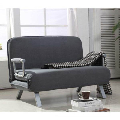 2er-Sofa mit Schlaffunktion, Schlafsofa mit Verstellbarer Rückenlehne Grau - Palo24