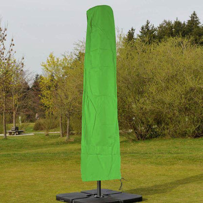 Schutzhülle HWC für Ampelschirm bis 4 m, Abdeckhülle Cover mit Reißverschluss ~ grün - Palo24