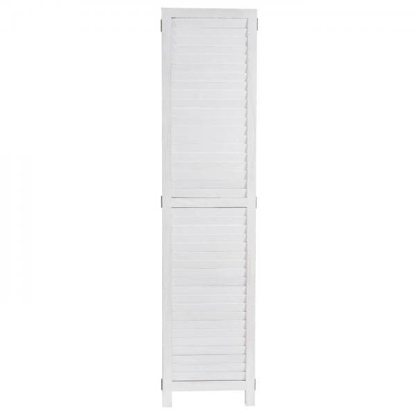 Paravent Raumteiler Trennwand Sichtschutz Shabby-Look Vintage, 170x243cm weiss - Palo24